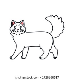 Isolated cartoon of a cat - Vector illustratrion