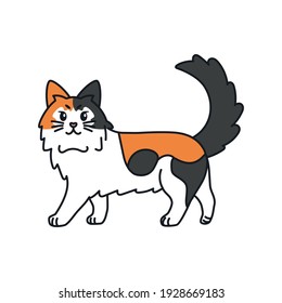 Isolated cartoon of a cat - Vector illustratrion