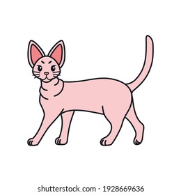 Isolated cartoon of a cat - Vector illustratrion