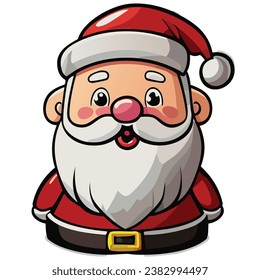 Isolated Cartoon Christmas Santa Clause vector illustration