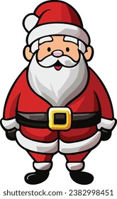 Isolated Cartoon Christmas Santa Clause vector illustration