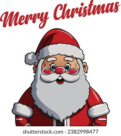 Isolated Cartoon Christmas Santa Clause vector illustration