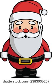 Isolated Cartoon Christmas Santa Clause vector illustration