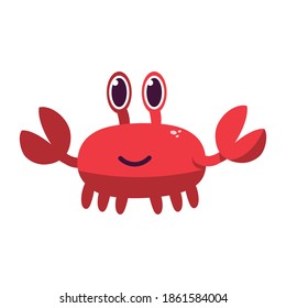 Isolated cartoon of a crab - Vector illustration