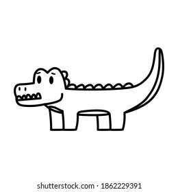 Isolated cartoon of a crocodile - Vector illustration