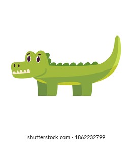 Isolated cartoon of a crocodile - Vector illustration