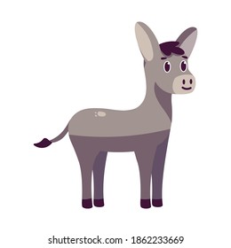 Isolated cartoon of a donkey - Vector illustration
