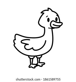 Isolated cartoon of a duck - Vector illustration