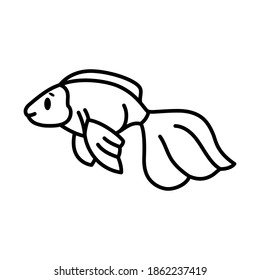 Isolated cartoon of a fish - Vector illustration