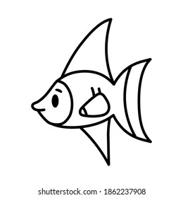 Isolated cartoon of a fish - Vector illustration