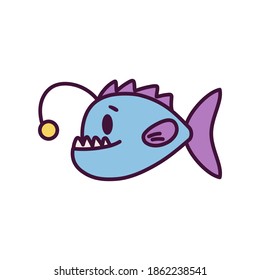 Isolated cartoon of a fish - Vector illustration