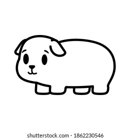 Isolated cartoon of a guinea pig - Vector illustration