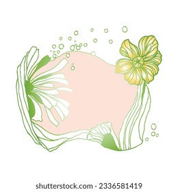 Isolated cartoon images in bright colors . Perfect flower and leaf drawing for birthdays, weddings, valentine's day, DIY