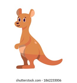 Isolated cartoon of a kangaroo - Vector illustration