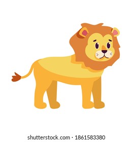 Isolated cartoon of a lion - Vector illustration