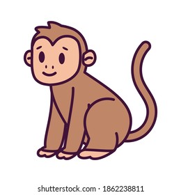 Isolated cartoon of a monkey - Vector illustration