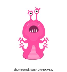 Isolated cartoon monstar fo hand,vector cartoon,alien monster illustration.