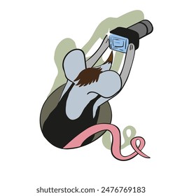 isolated cartoon mouse rat characters illustration in vector. object icon for poster sticker design logo print