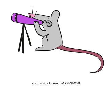 isolated cartoon mouse rat characters illustration in vector. object icon for poster sticker design logo print