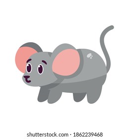 Isolated cartoon of a mouse - Vector illustration