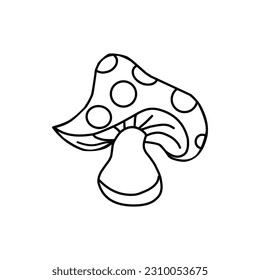 isolated cartoon mushroom vector illustration