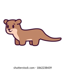 Isolated cartoon of a Otter - Vector illustration