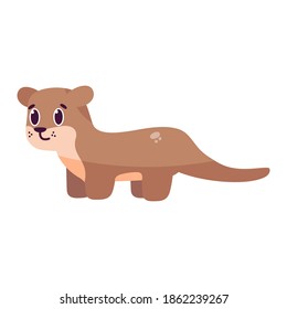 Isolated cartoon of a Otter - Vector illustration