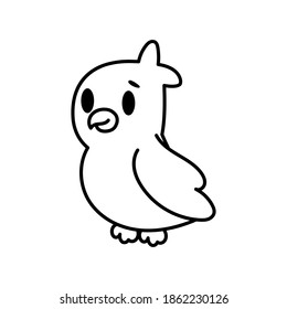 Isolated cartoon of a parrot - Vector illustration
