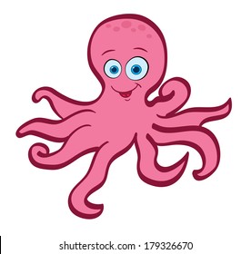 Illustration Purple Tentacled Octopus Stock Vector (Royalty Free ...