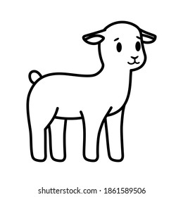 Isolated cartoon of a sheep - Vector illustration