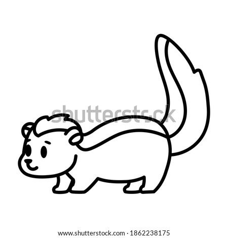 Isolated cartoon of a skunk - Vector illustration