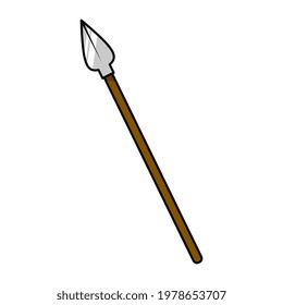 Isolated Cartoon Spear Vector Illustration
