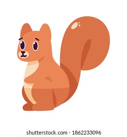 Isolated cartoon of a squirrel - Vector illustration