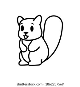 Isolated cartoon of a squirrel - Vector illustration