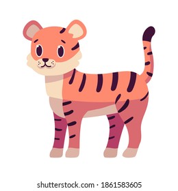 Isolated cartoon of a tiger - Vector illustration