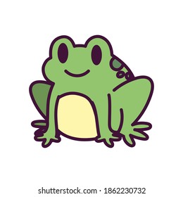 Caricatura aislada de un sapo - Ilustración vectorial
