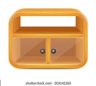 Isolated Cartoon Vector Cupboard