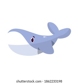Isolated cartoon of a whale - Vector illustration