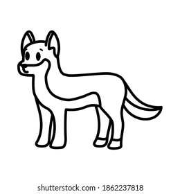 Isolated cartoon of a wolf - Vector illustration