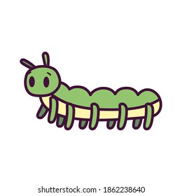 Isolated cartoon of a worm - Vector illustration