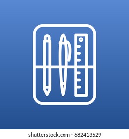 Isolated Case Outline Symbol On Clean Background. Vector Drawing Tools Element In Trendy Style.
