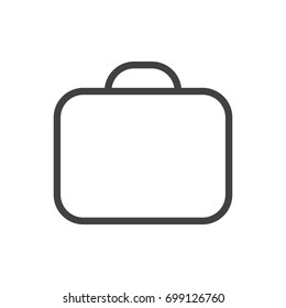 Isolated Case Outline Symbol On Clean Background. Vector Briefcase Element In Trendy Style.