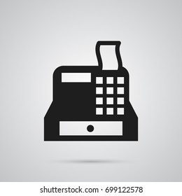 Isolated Cash Register Icon Symbol On Clean Background. Vector Till Element In Trendy Style.