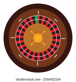 Isolated casino roulette over a white background - Vector illustration