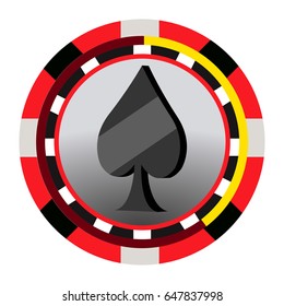 Isolated casino score bar on a white background, Vector illustration