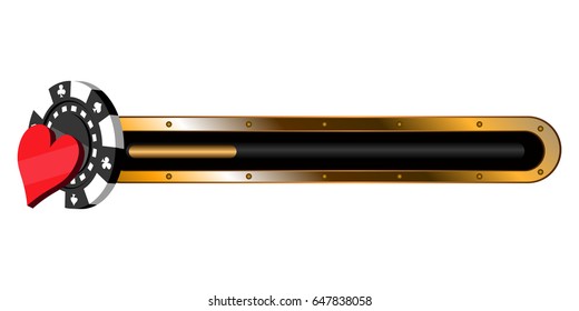 Isolated casino score bar on a white background, Vector illustration