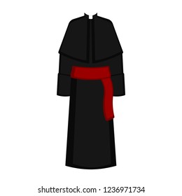 Isolated cassock image. Catholic priest. Vector illustration design