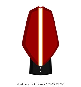 Isolated cassock image. Catholic priest. Vector illustration design