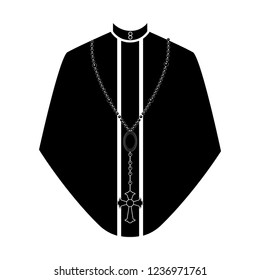 Isolated cassock silhouette. Catholic priest. Vector illustration design