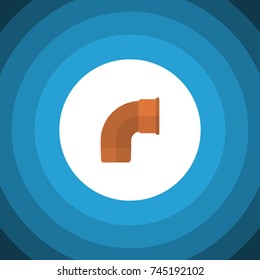 Isolated Cast Flat Icon. Iron Vector Element Can Be Used For Cast, Iron, Pipe Design Concept.